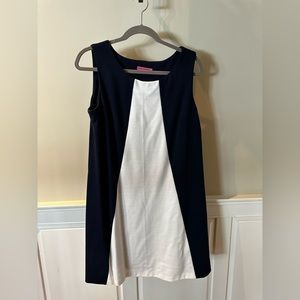 Navy blue and white maternity dress size large